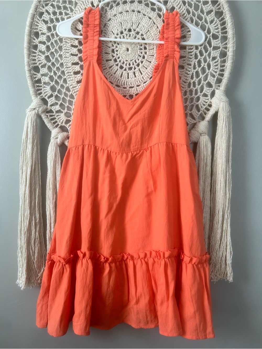 Blu Pepper Women’s Coral Sleeveless Ruffle-Hem Sundress size large